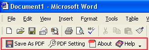 Convert DOC to PDF For Word screen shot