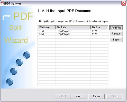 PDF Splitter 3.00 screenshot